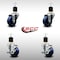 Service Caster 3'' SS Solid Poly Wheel Swivel 1-7/8'' Expanding Stem Caster Set 2 Brakes, 4PK SCC-SSEX20S314-SPUS-2-TLB-2-178 - alternate 3